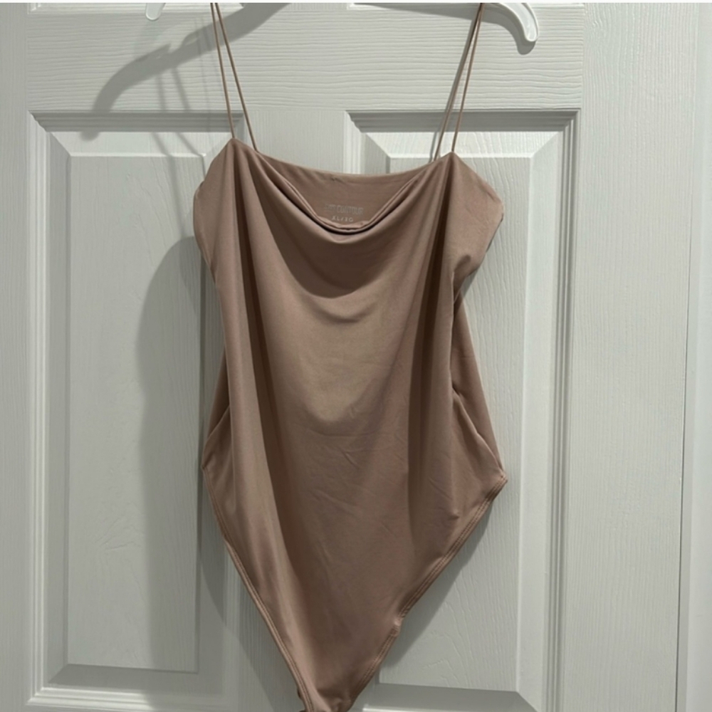 SWS Contour-Pink/Mauve Skinny Strap Thong Bodysuit- XL